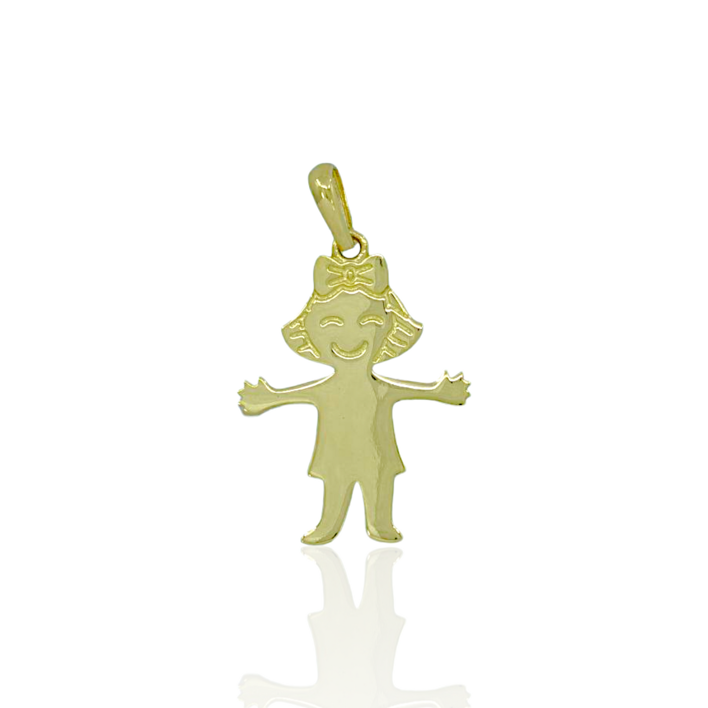14K Gold Boy and Girl Pendants