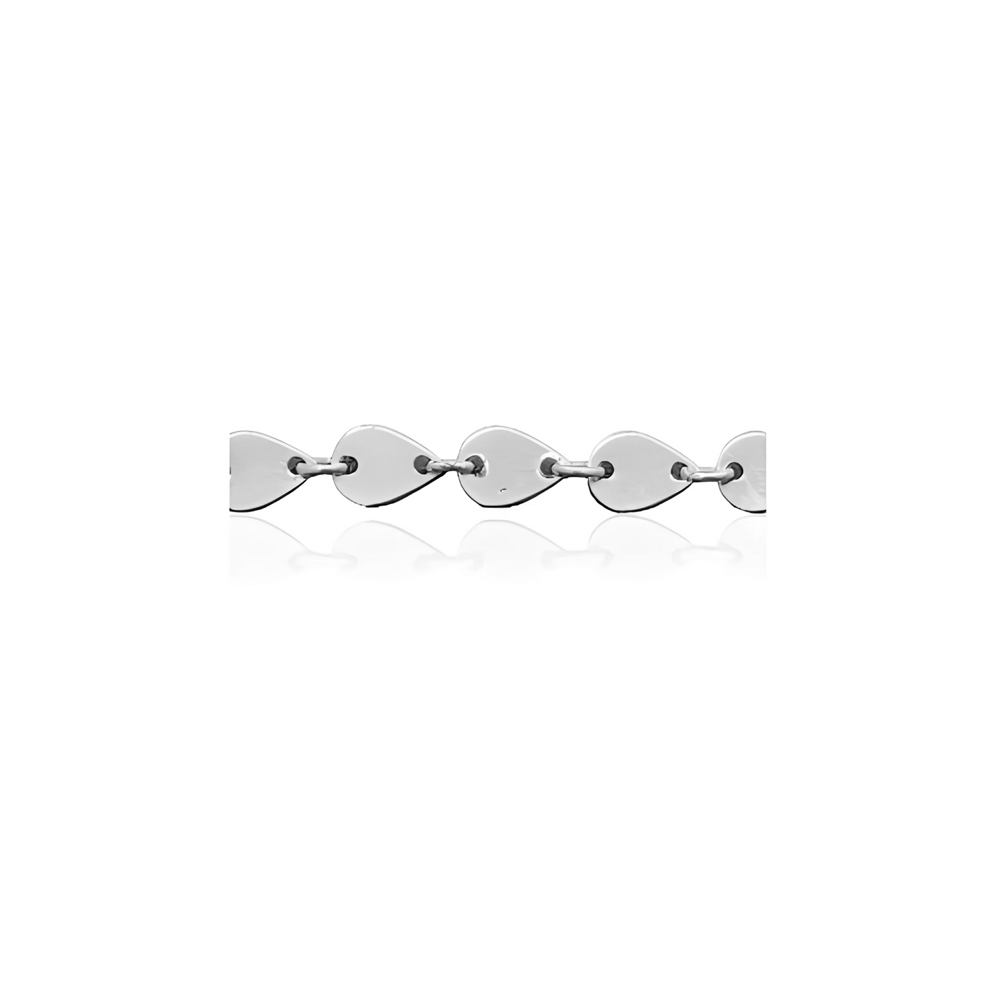 14k Solid Gold Almond Flat Coin Bracelet