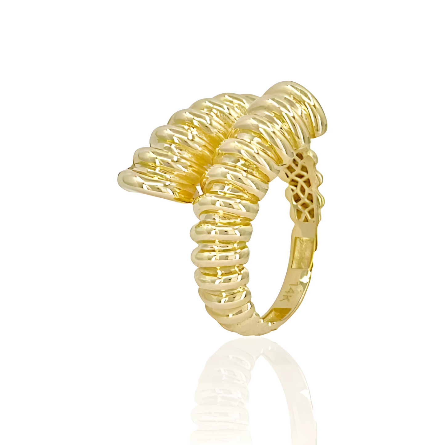 14K Gold Argali Horns Ring