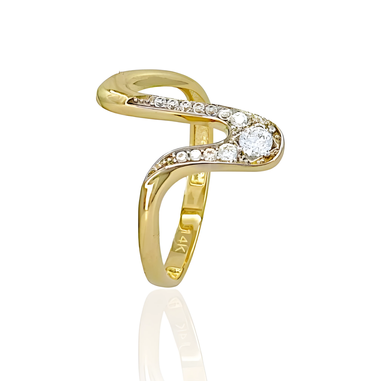 14K Gold Pulse Ring