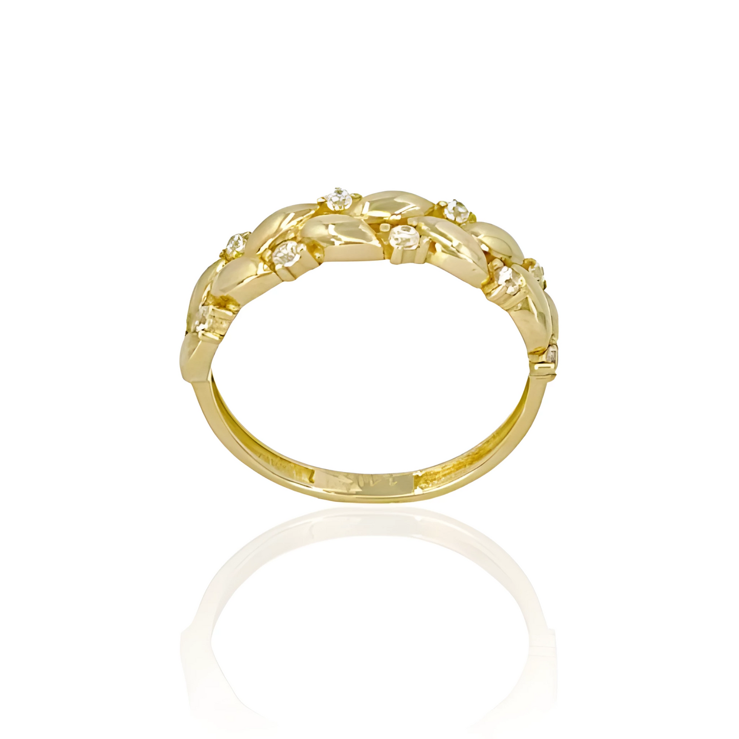 14K Gold Flower Ring