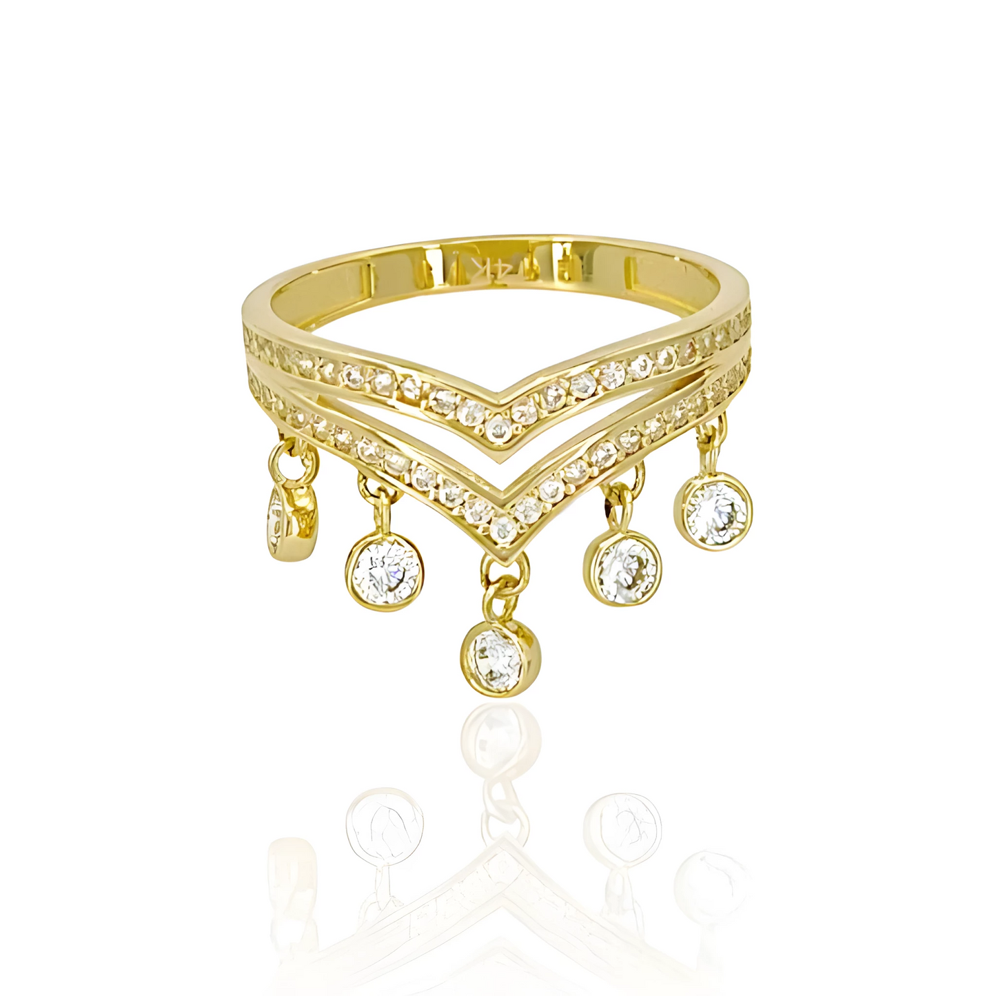 14K Gold Crown Ring