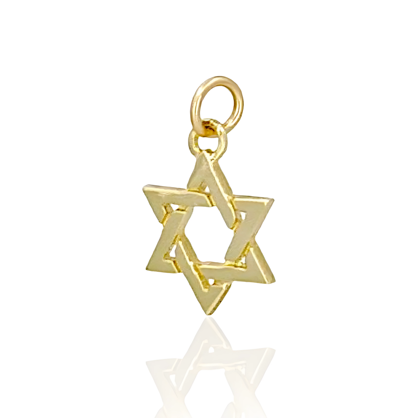 14K Gold David Star Pendant