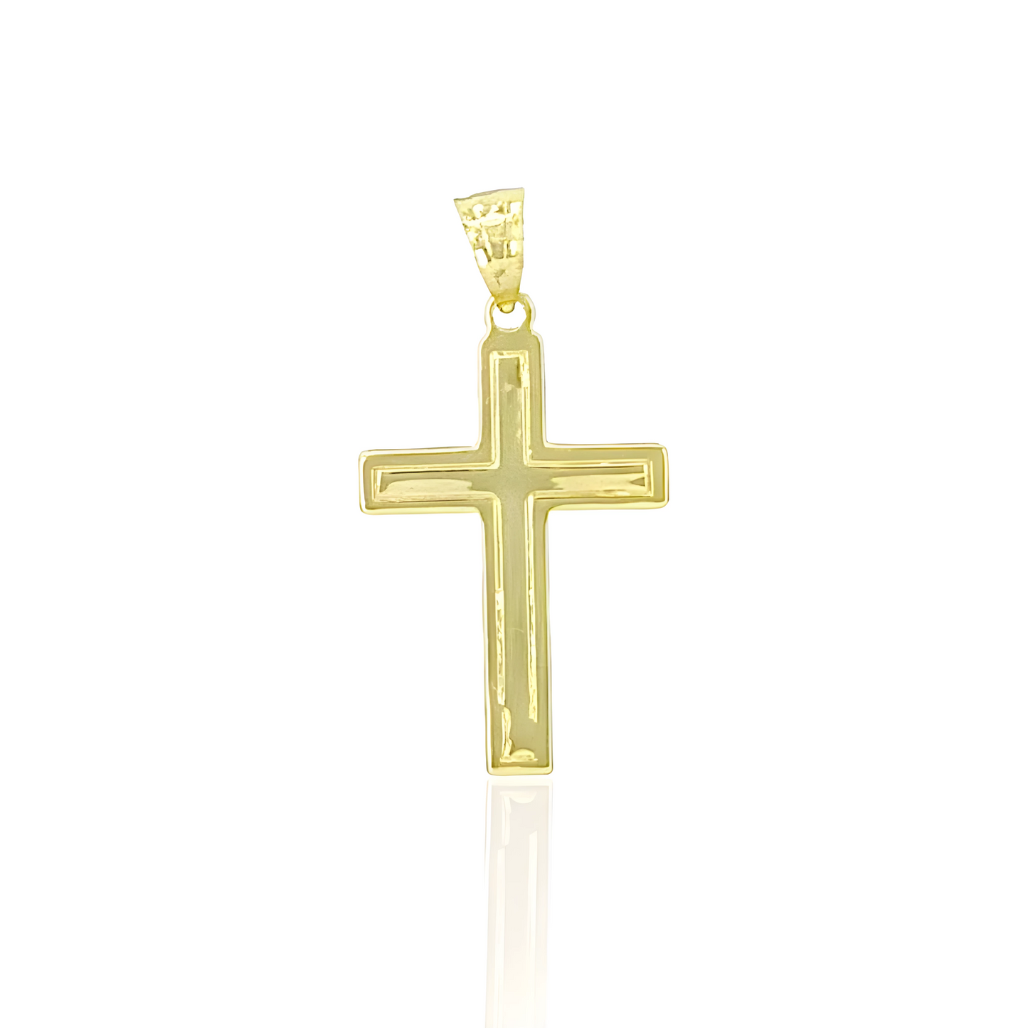14K Gold Jesus Crucifix Cross Pendant