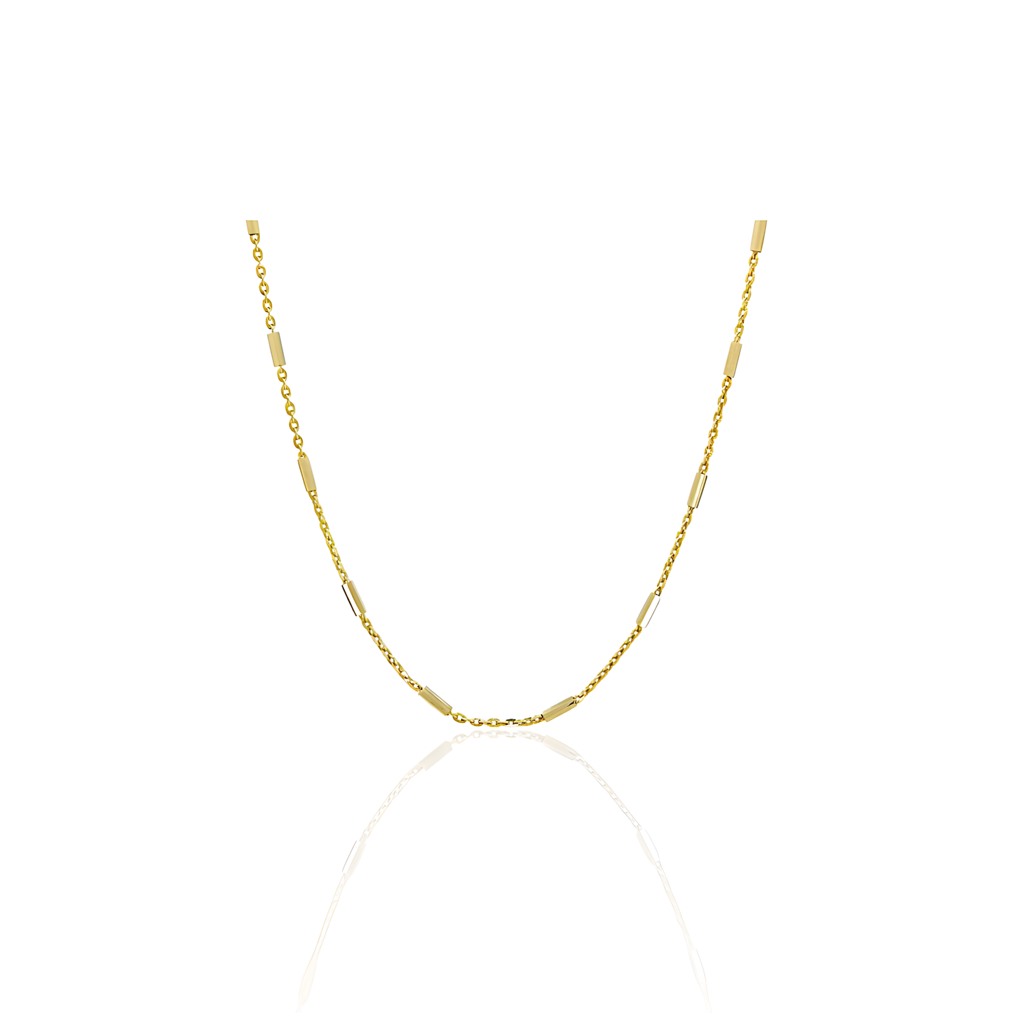 14K Gold Link Bar Chain