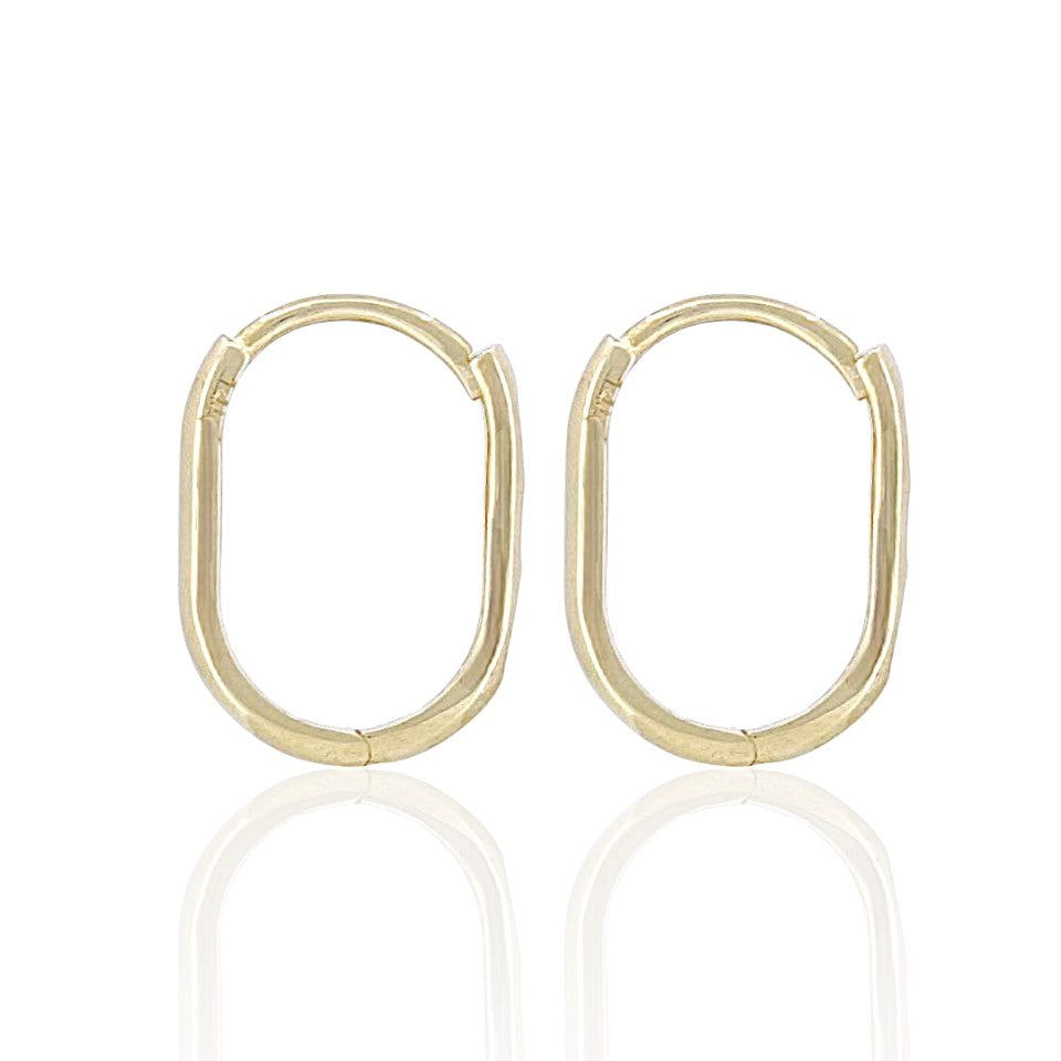 14K Huggie Hoop Earrings