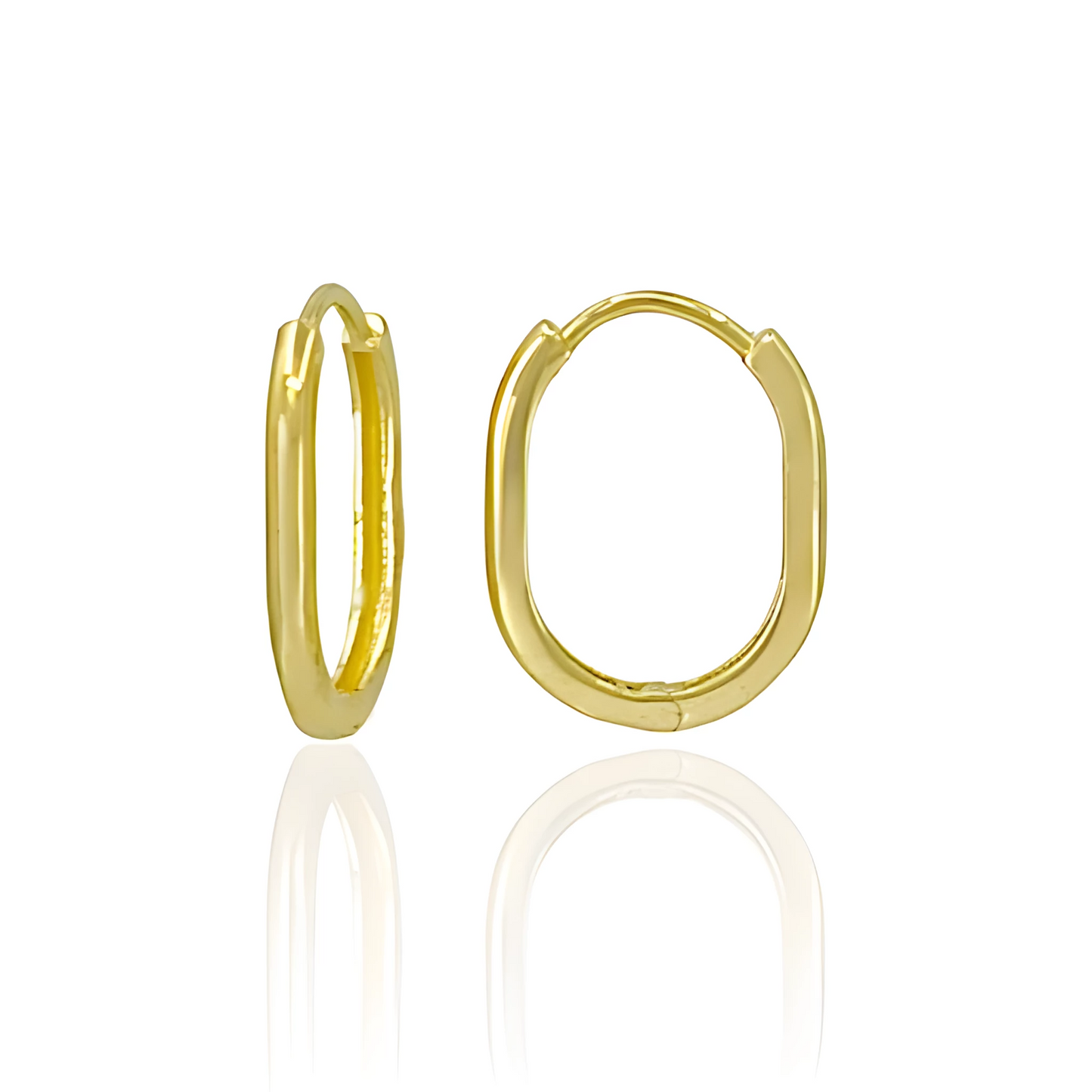 14K Gold Huggie Hoop Earrings