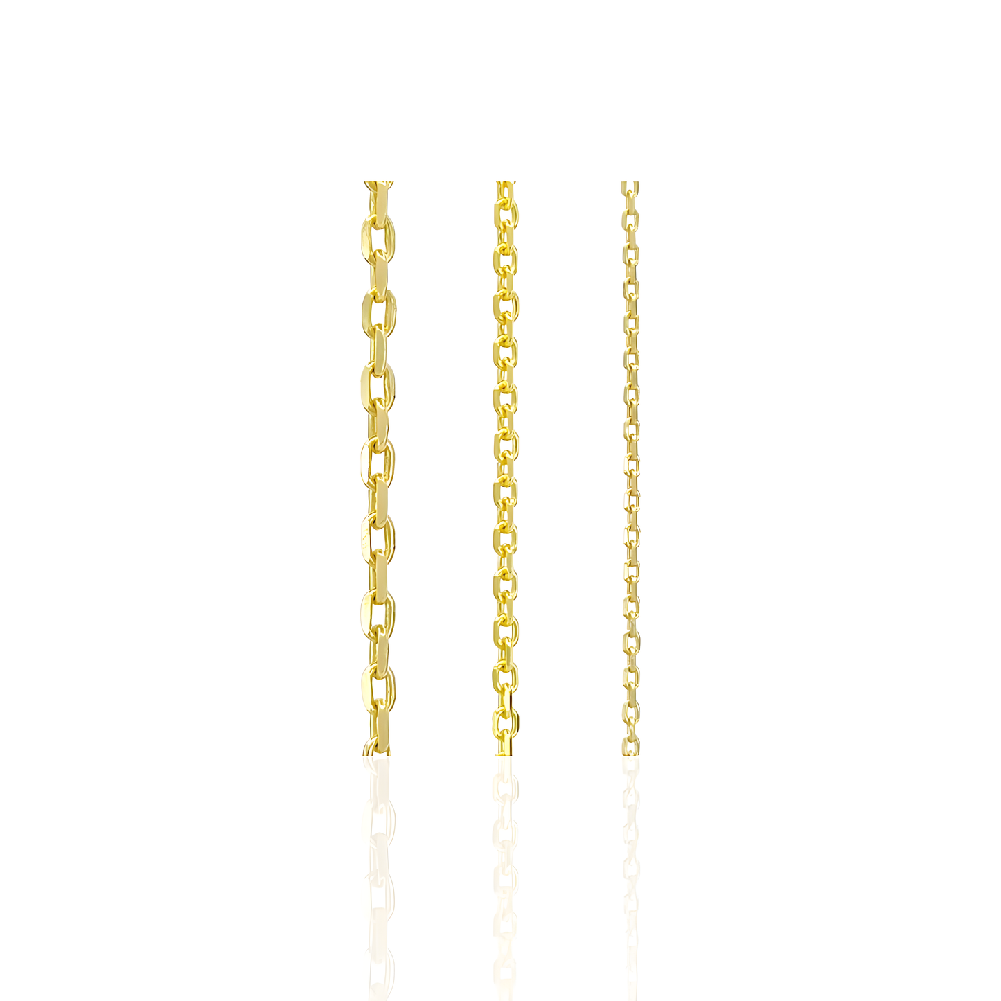 14K Gold Diamond Cut Chain