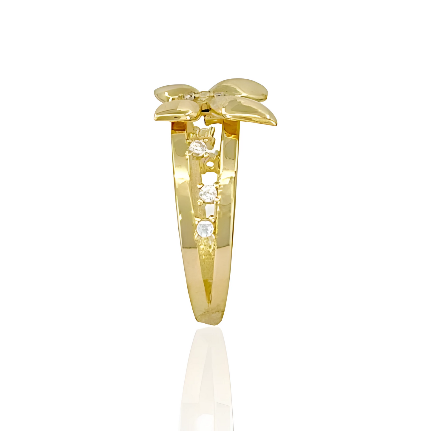 14K Gold Single Butterfly Ring