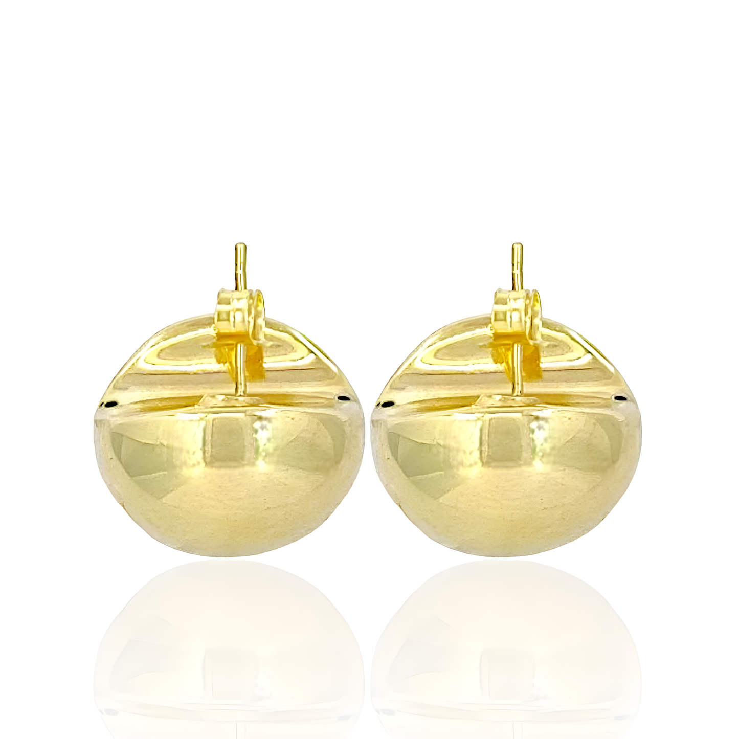 14K Gold Bulb Stud Earrings