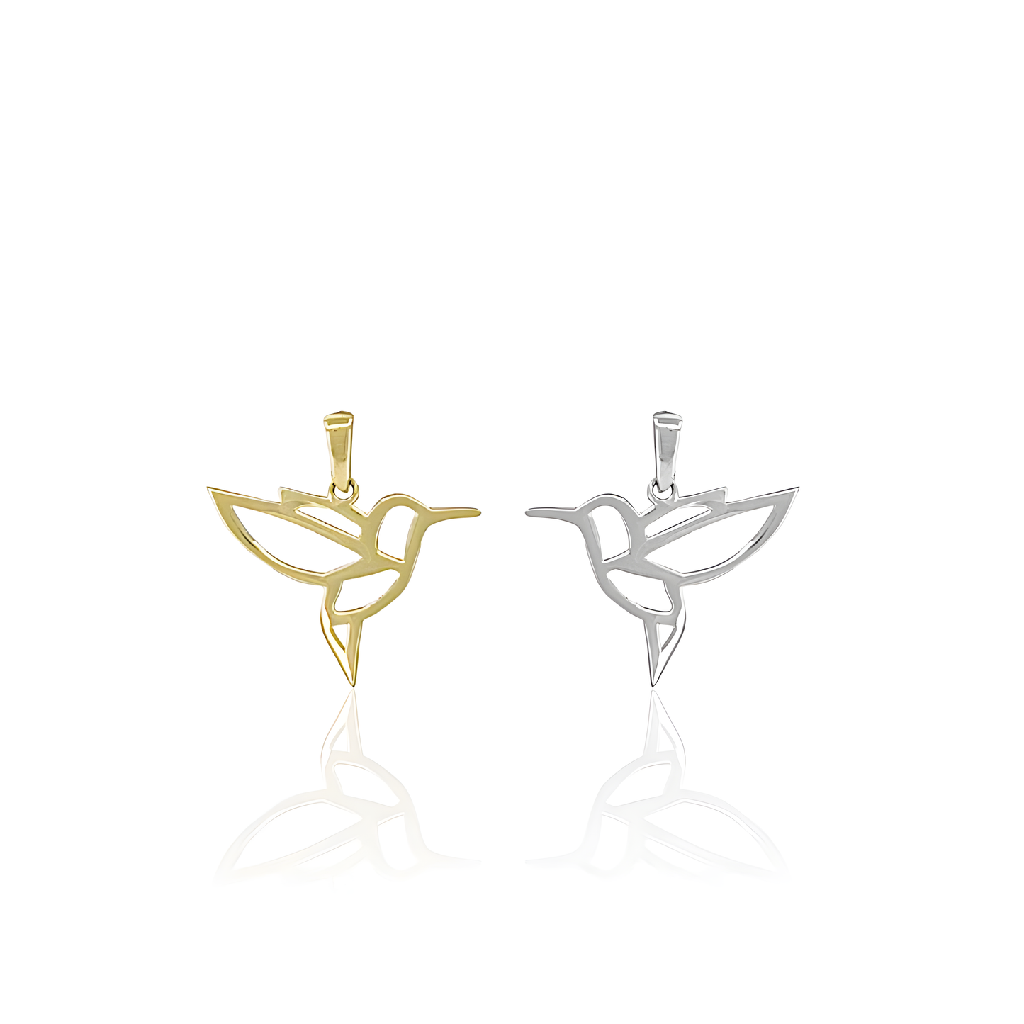 14K Gold Colibri Charm Pendant