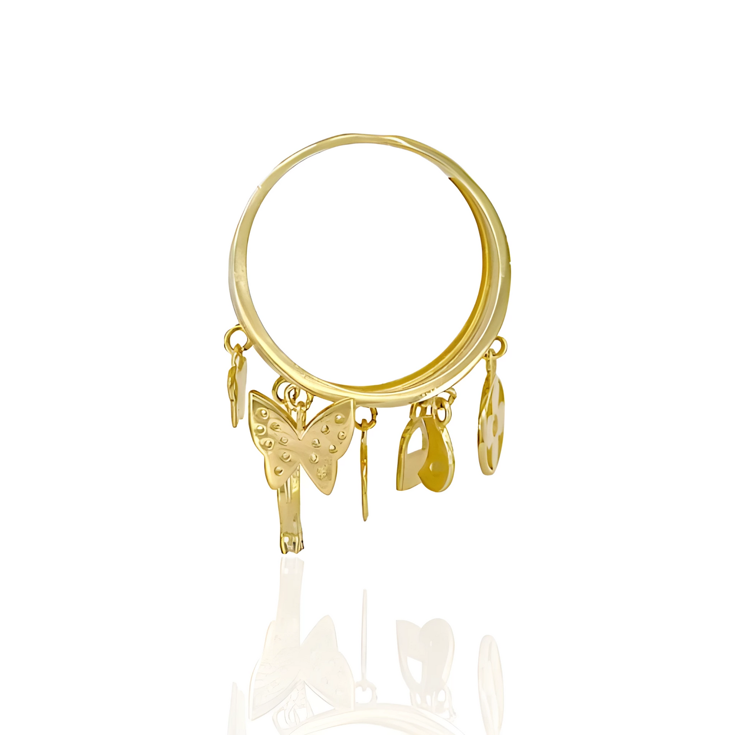 14K Gold Charm Ring