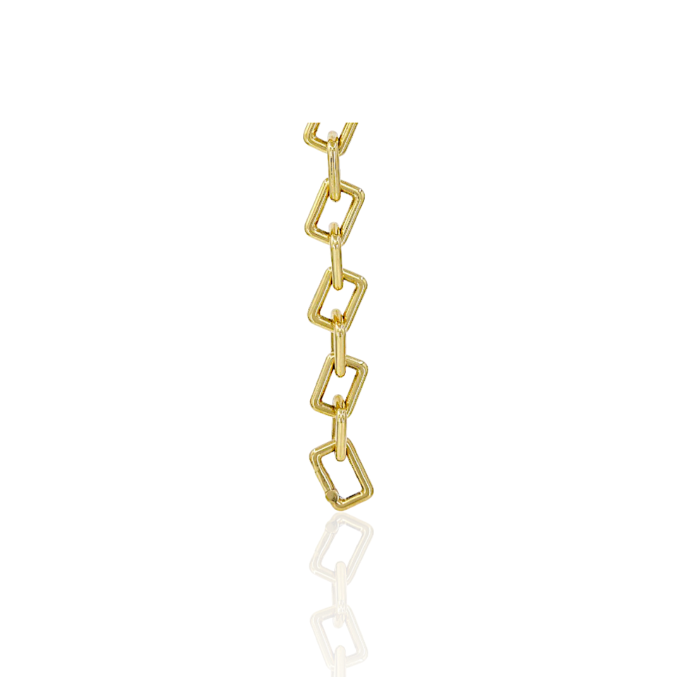 14k Yellow Solid Gold Box Link Chain