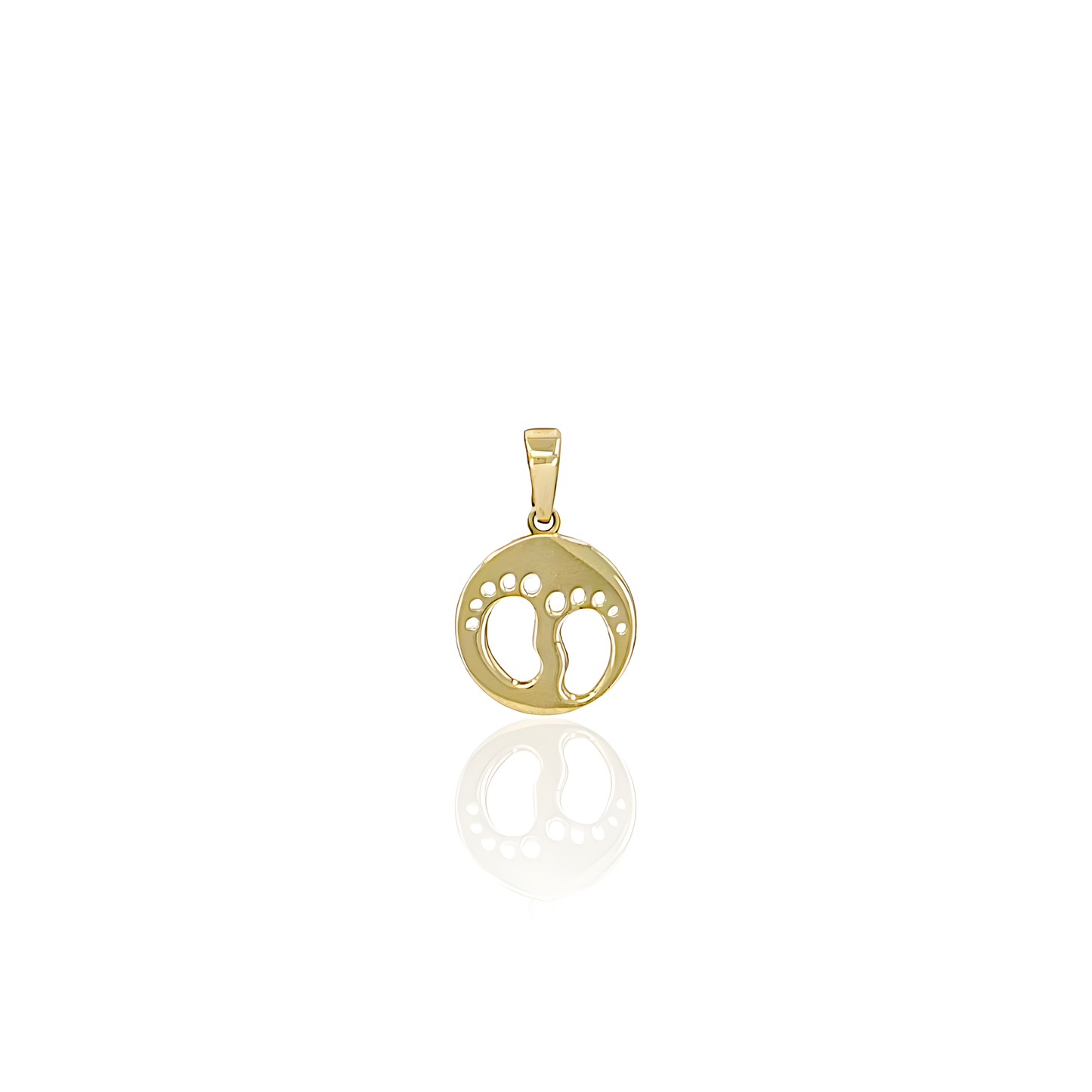 14K Gold Baby Feet Pendant