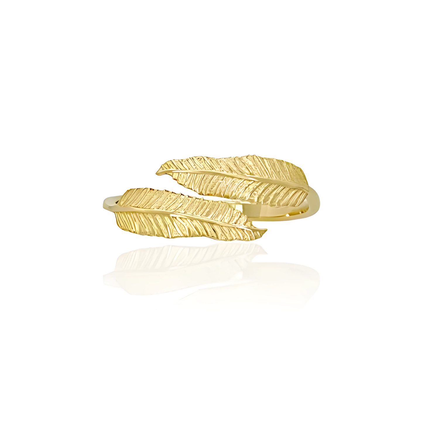 14K Gold Fern Ring