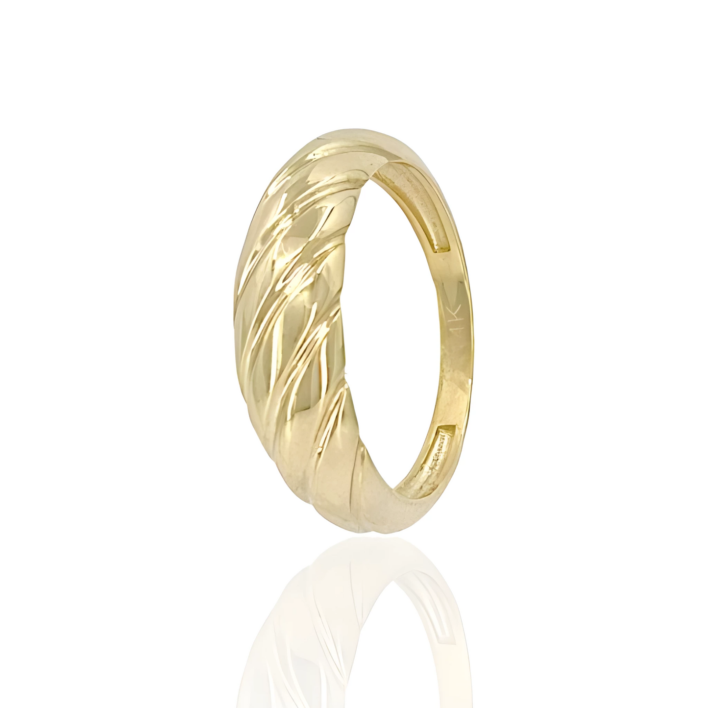 14K Gold Shell Ring