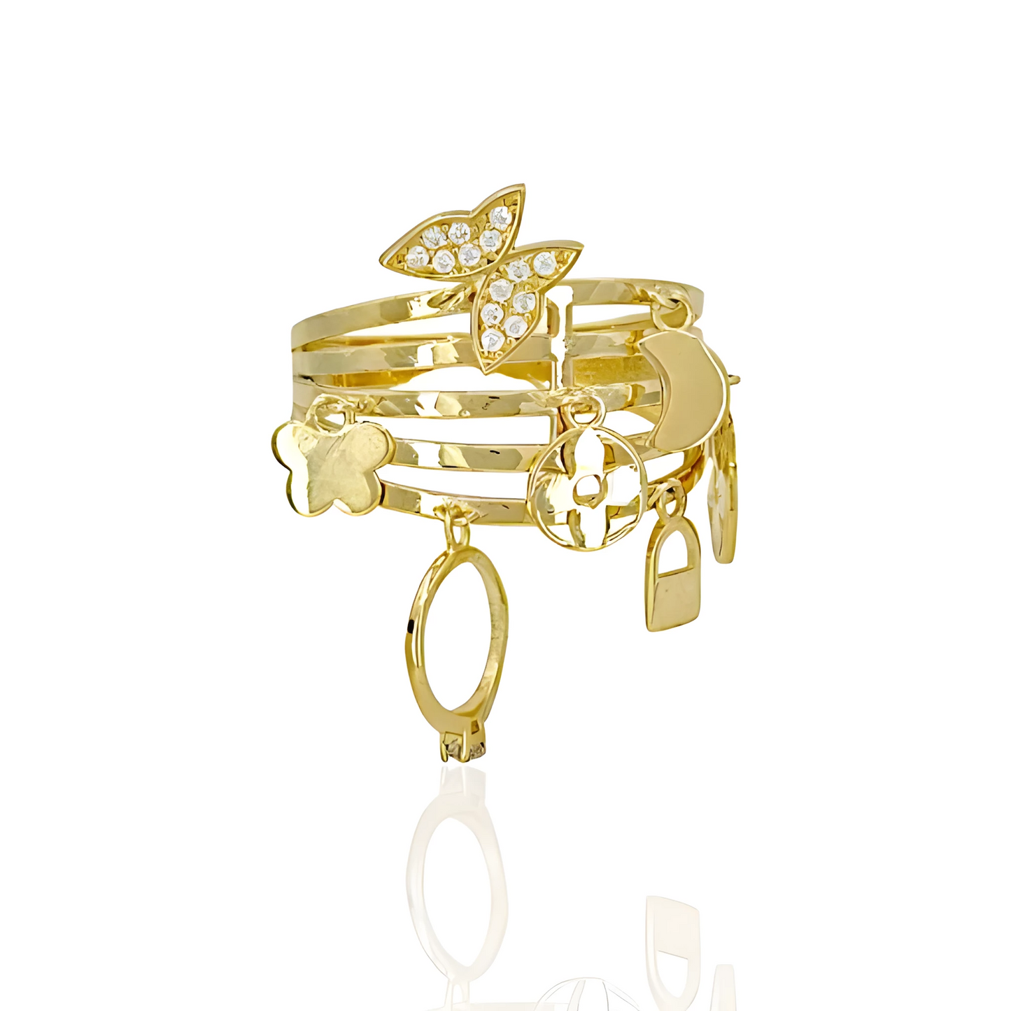14K Gold Charm Ring