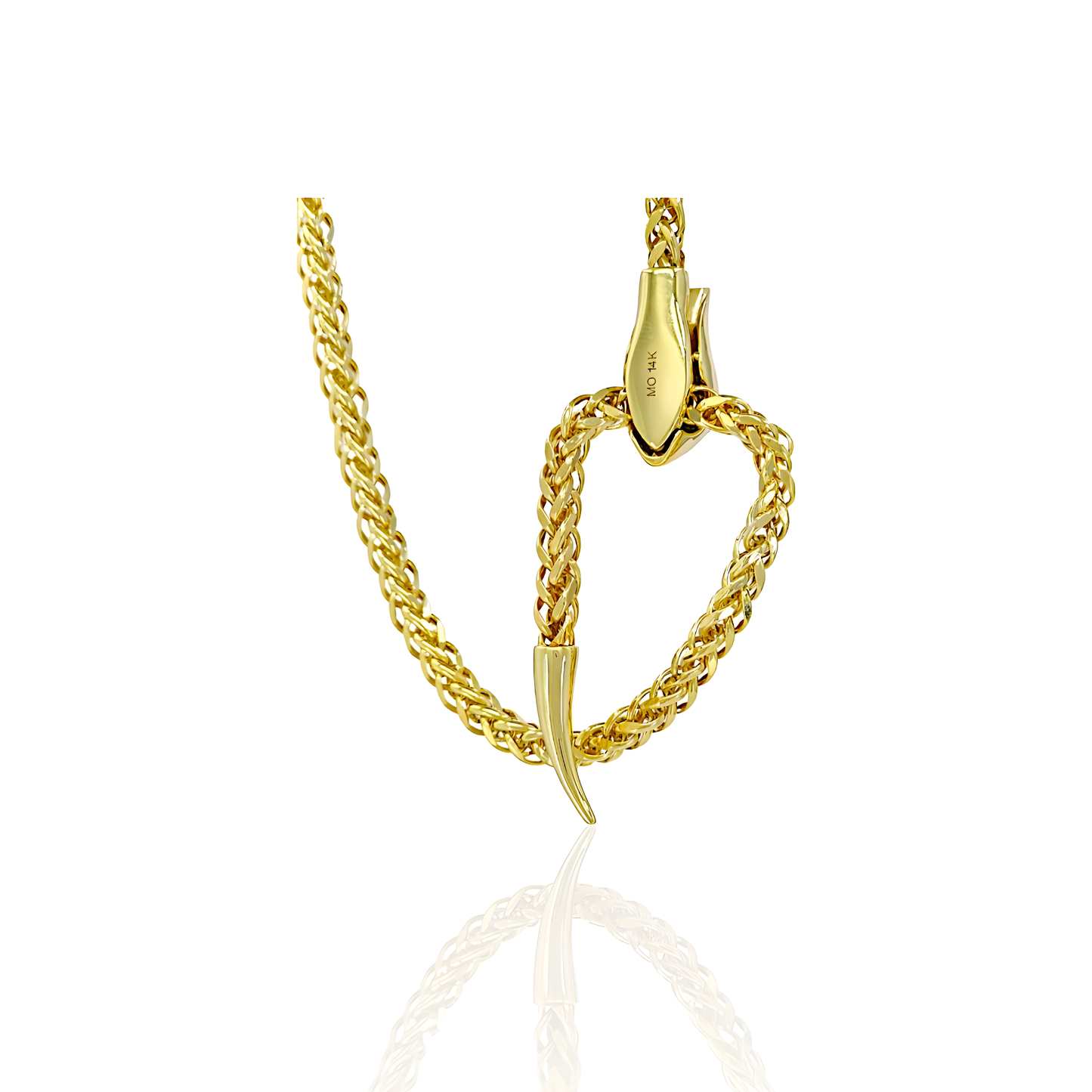 14K Gold Snake Necklace