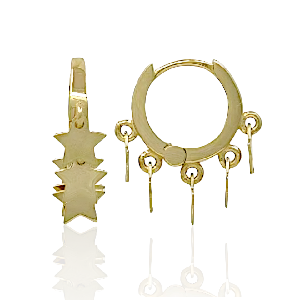 14K Gold Star Earrings