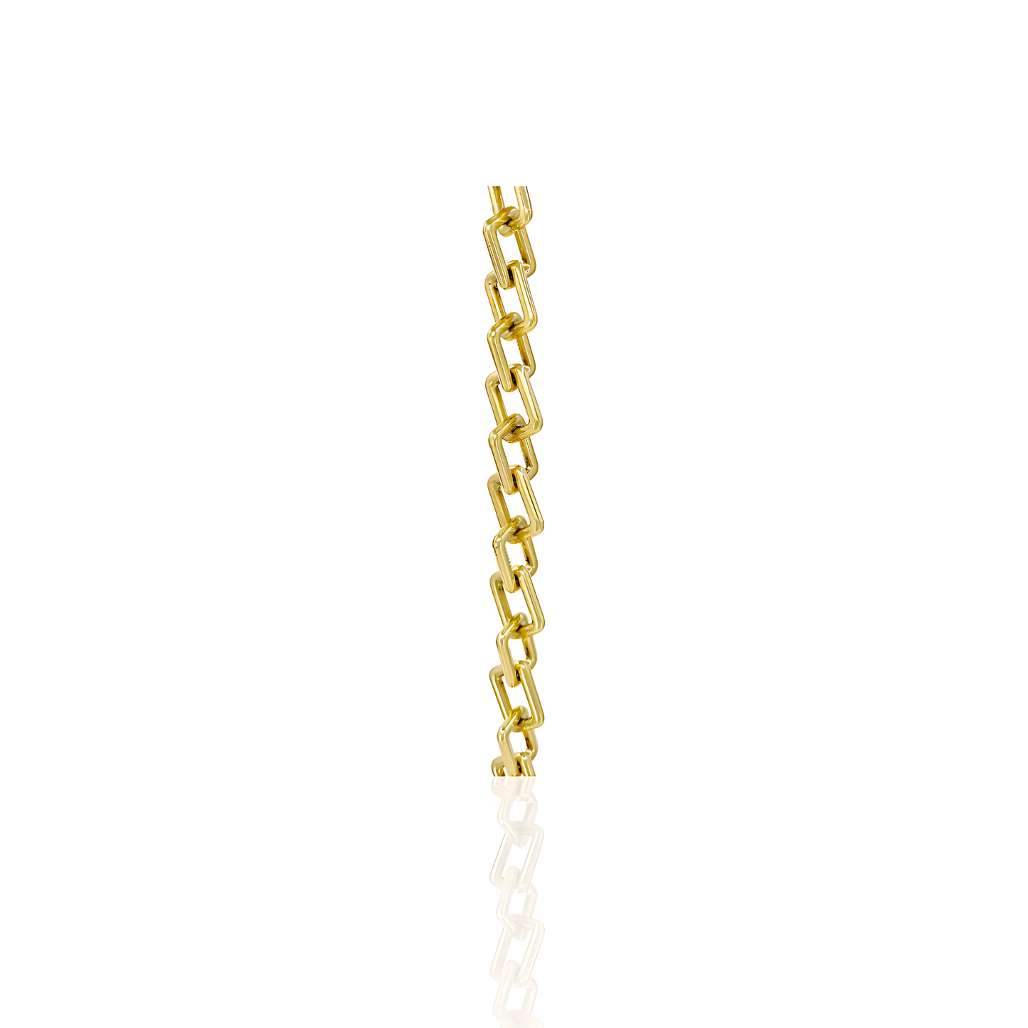 14k Yellow Solid Gold Box Link Chain