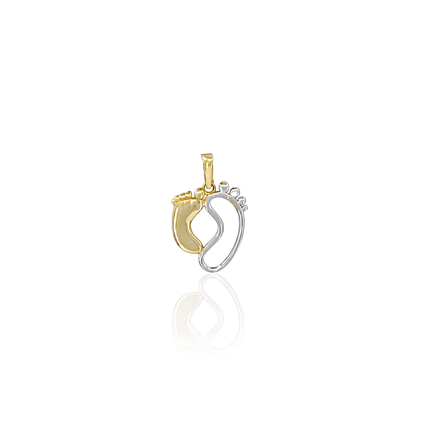 14K Gold Baby Feet Pendant