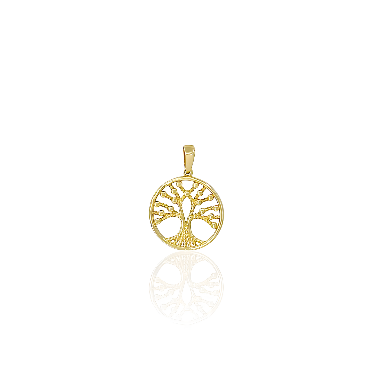 14K Gold Tree Pendant