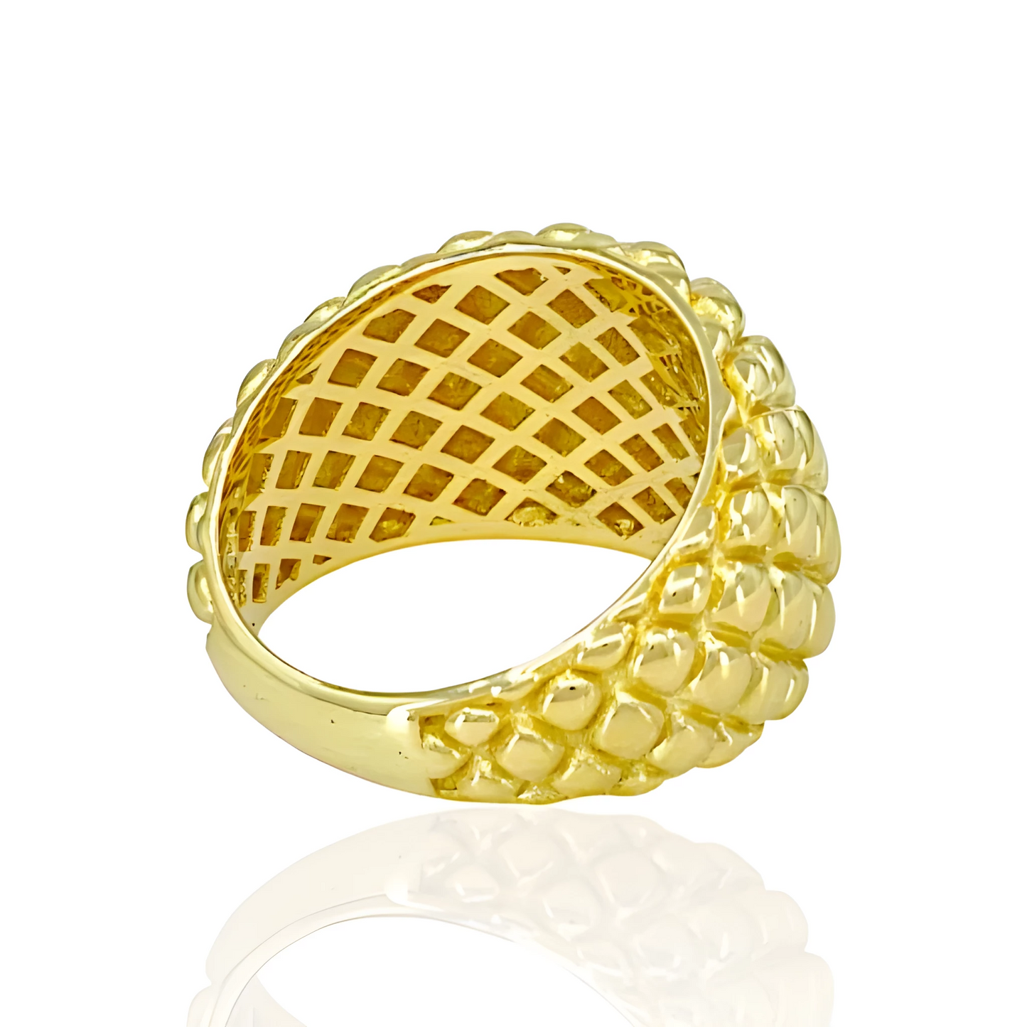 14K Gold Pineapple Ring