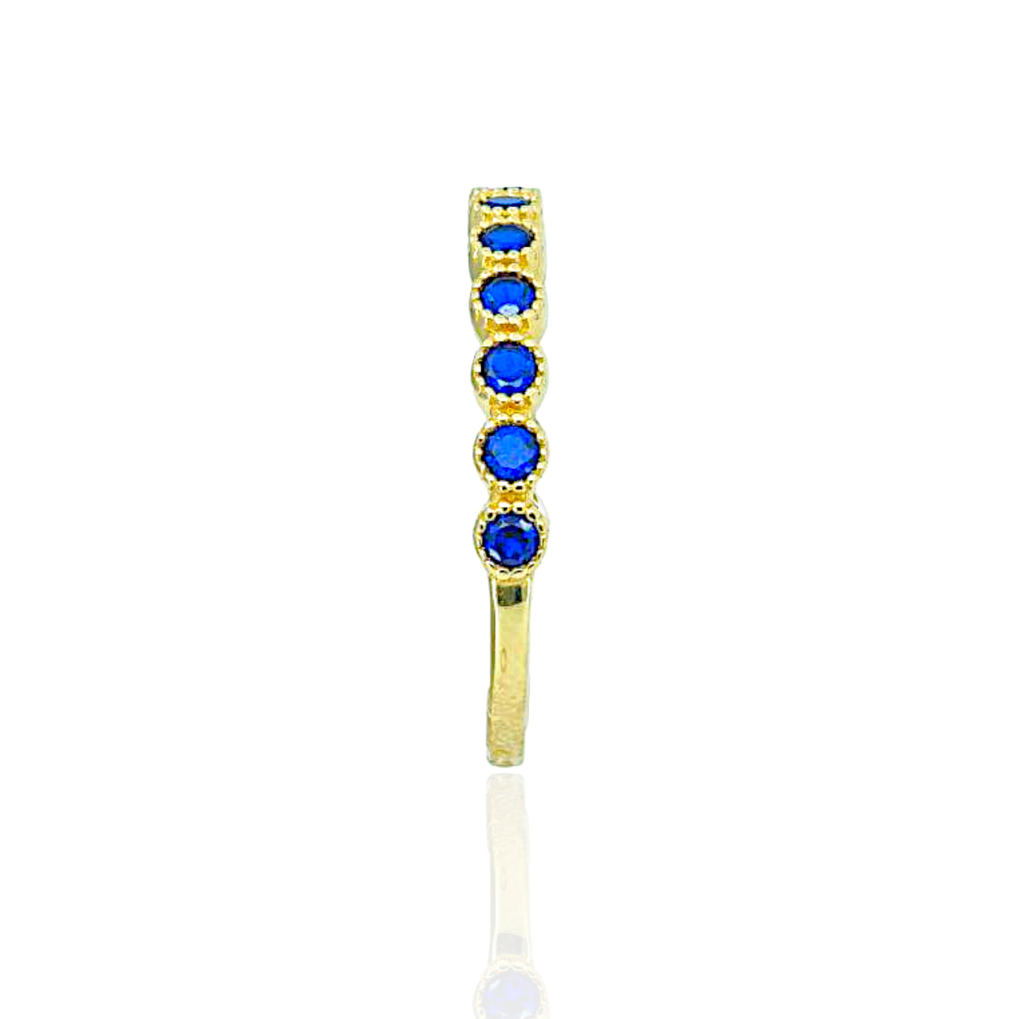 14K Gold Ring with Round Topazes