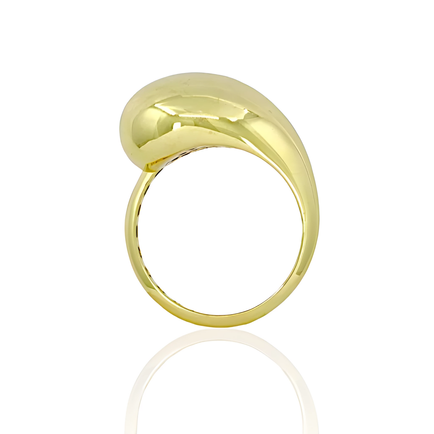 14K Gold Teardrop Ring
