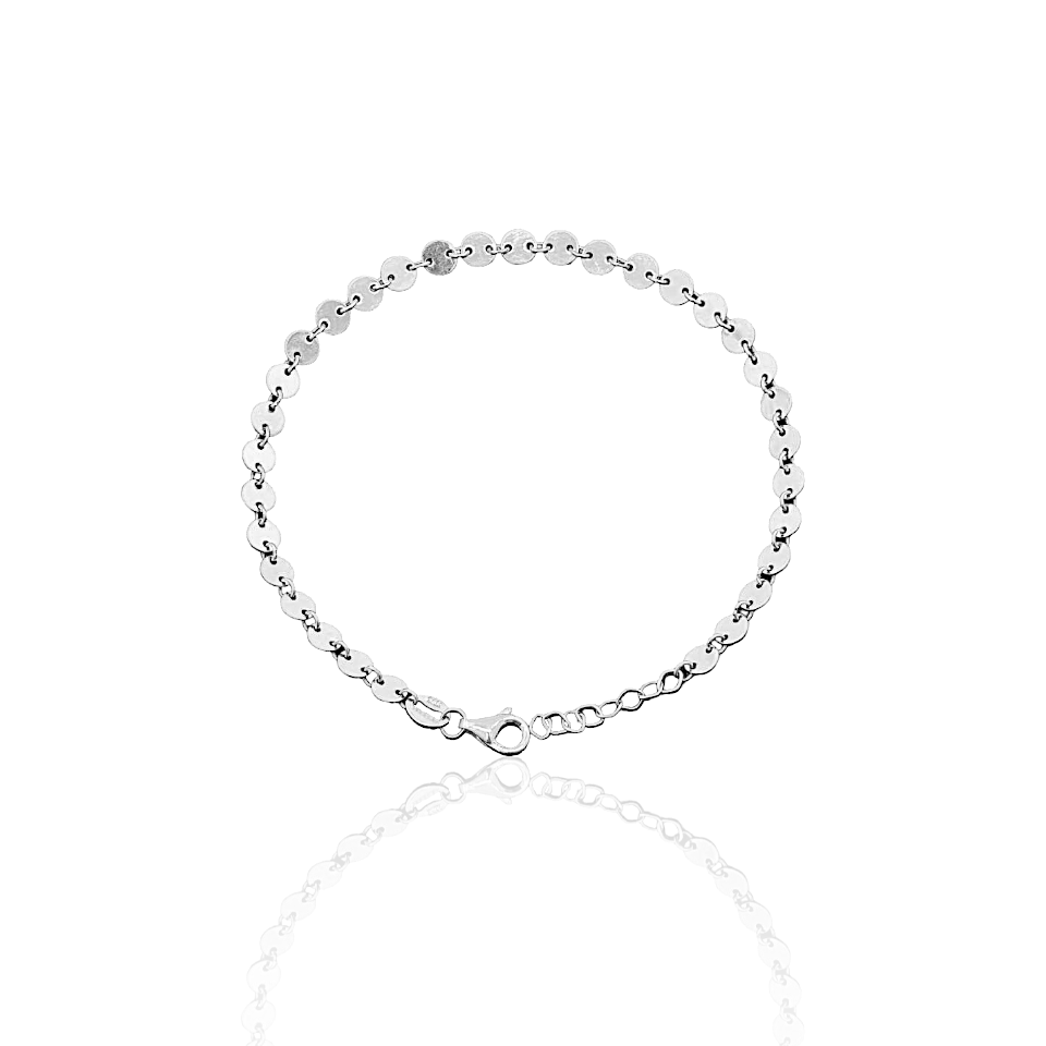 14k Solid Gold Flat Coin Bracelet