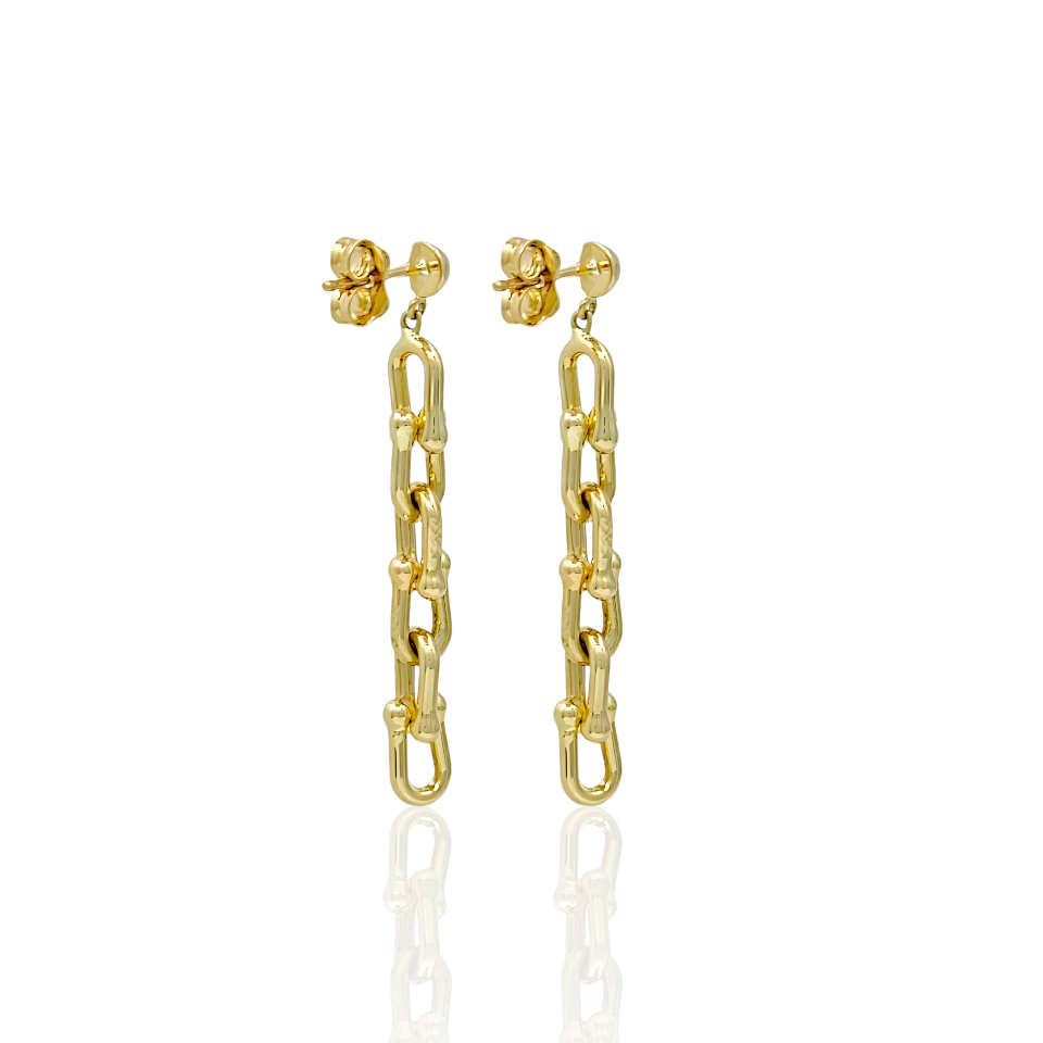 14K Gold Horse Shoe Earrings