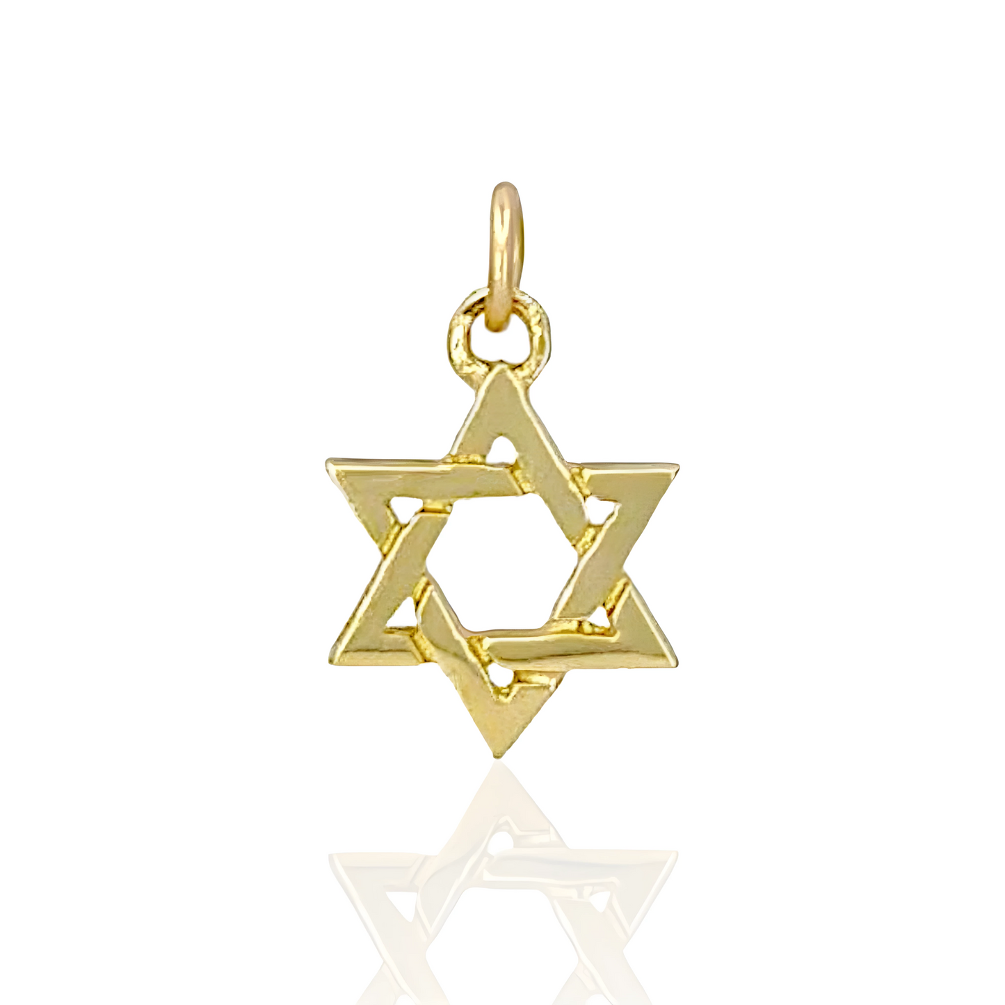 14K Gold David Star Pendant