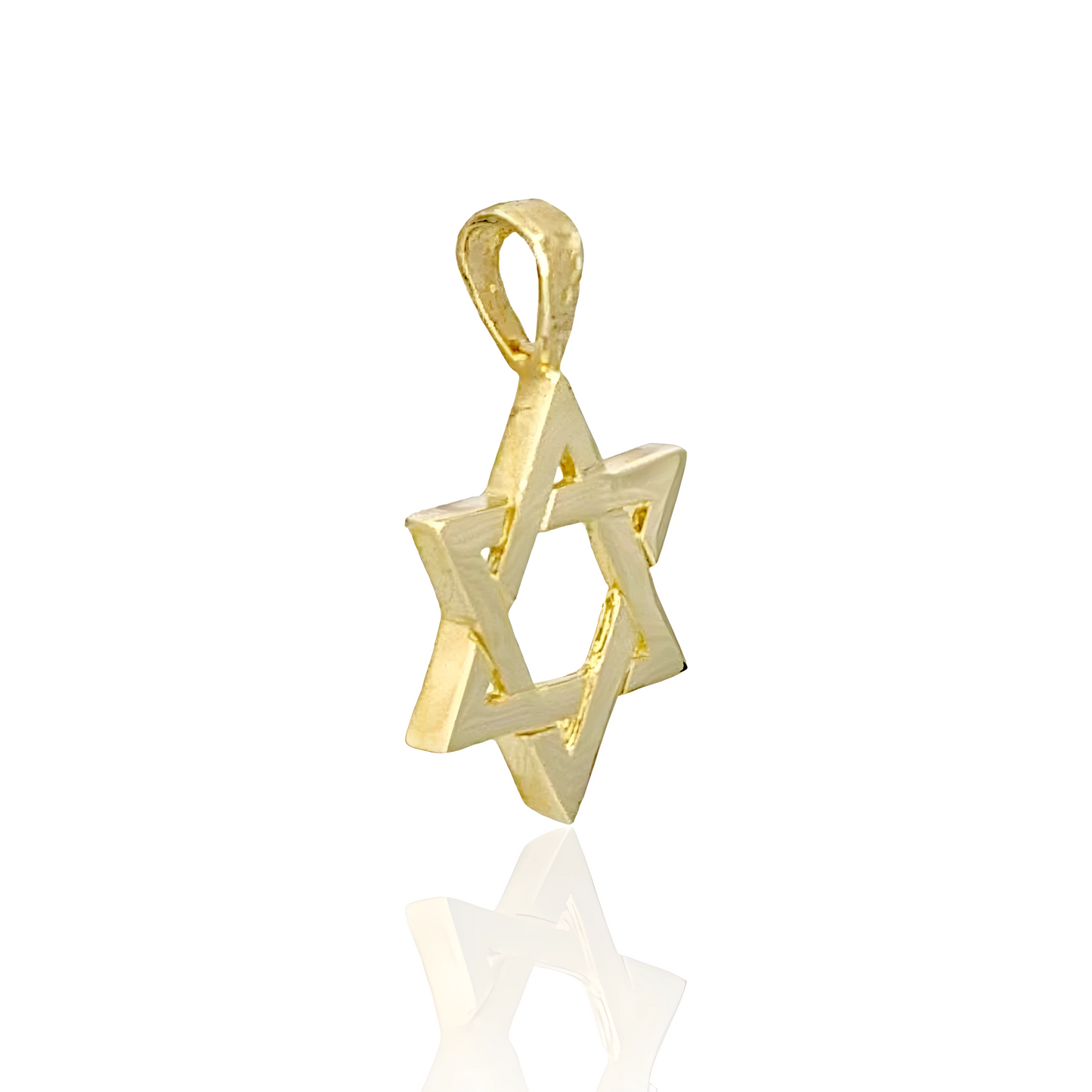 14K Gold David Star Pendant