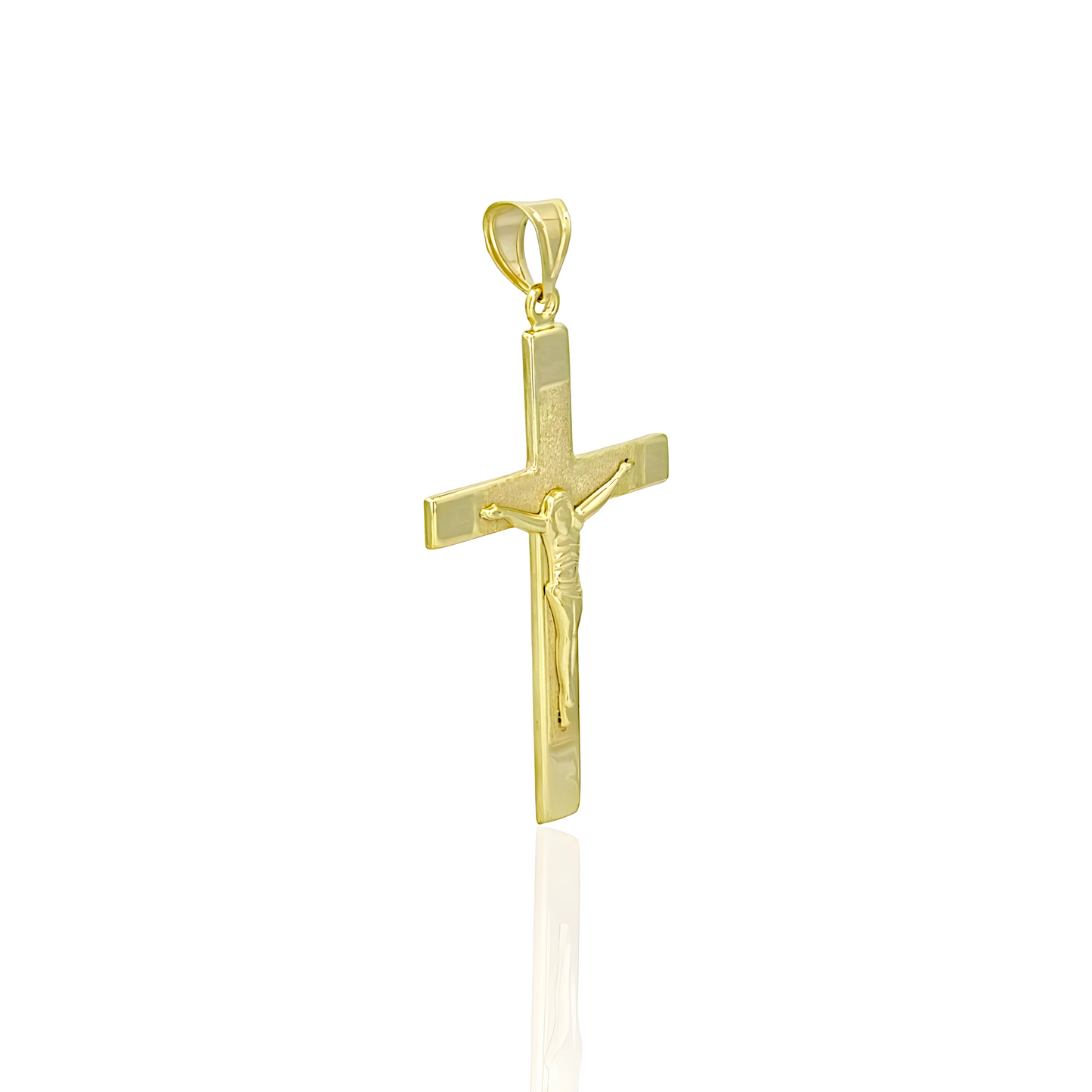 14K Gold Jesus Crucifix Cross Pendant
