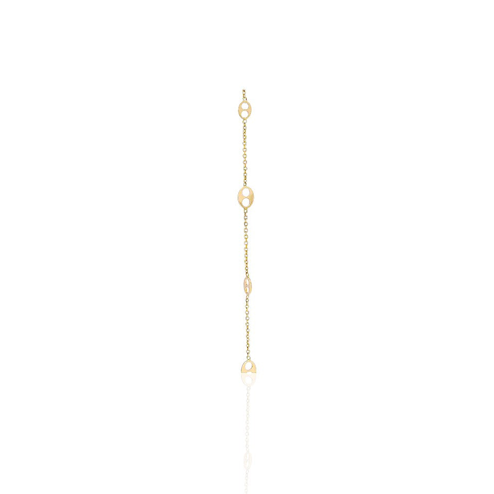 14K Gold Marine Link Bracelet