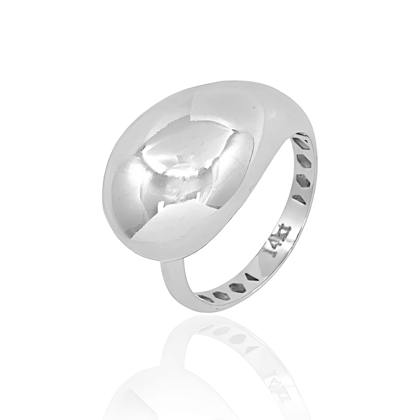 14K Gold Teardrop Ring