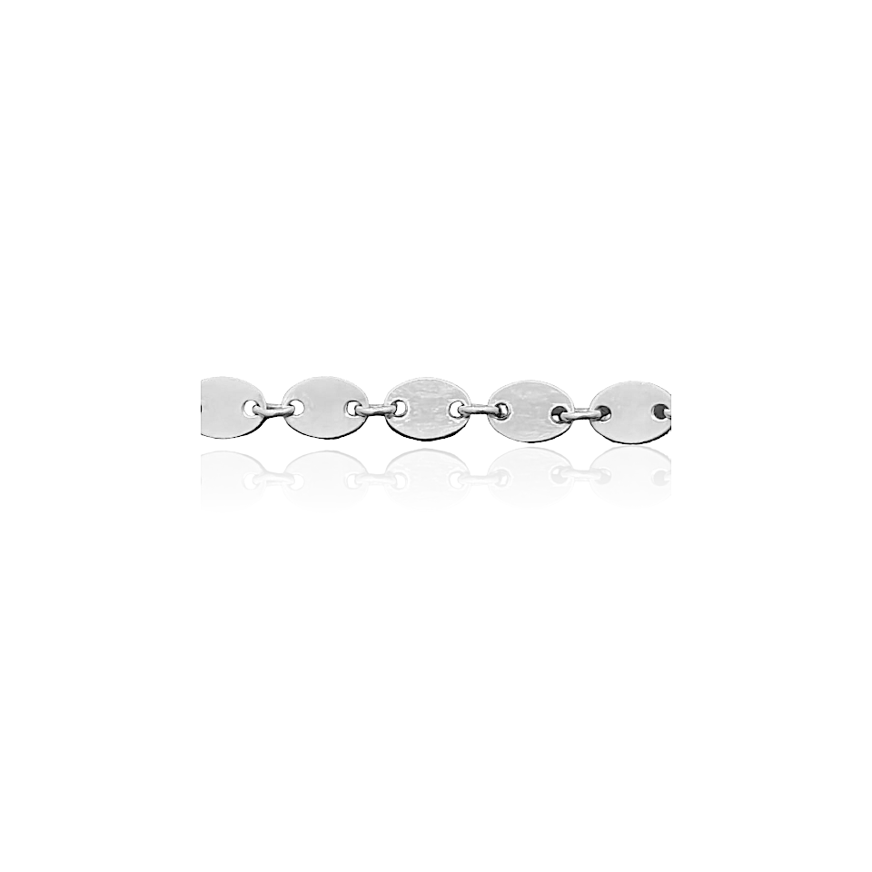 14k Solid Gold Oval Flat Coin Bracelet