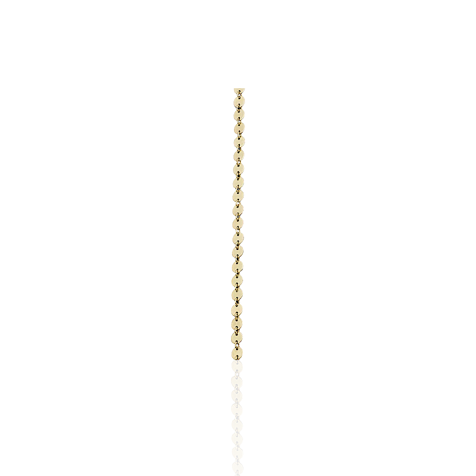 14k Solid Gold Flat Coin Bracelet