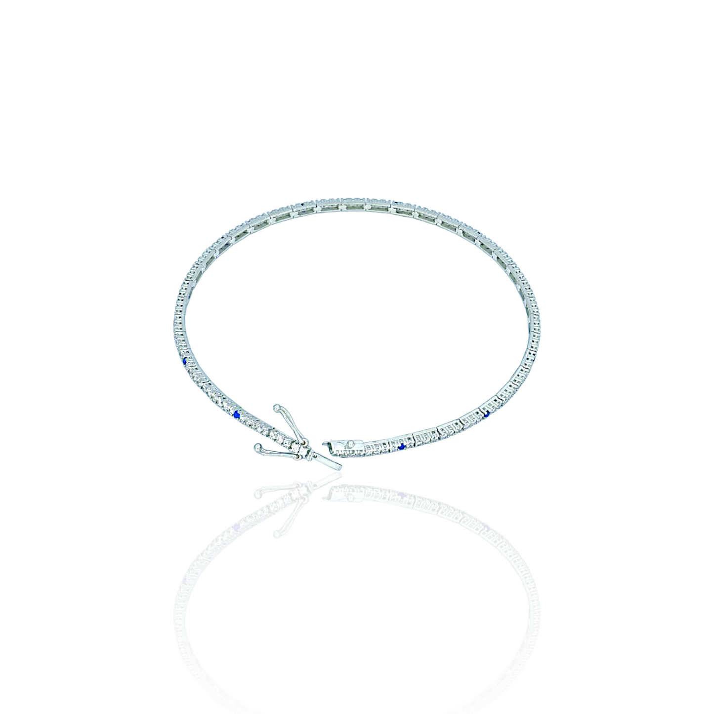 14K White Gold Classic Tennis Bracelet with Cubic Zirconia