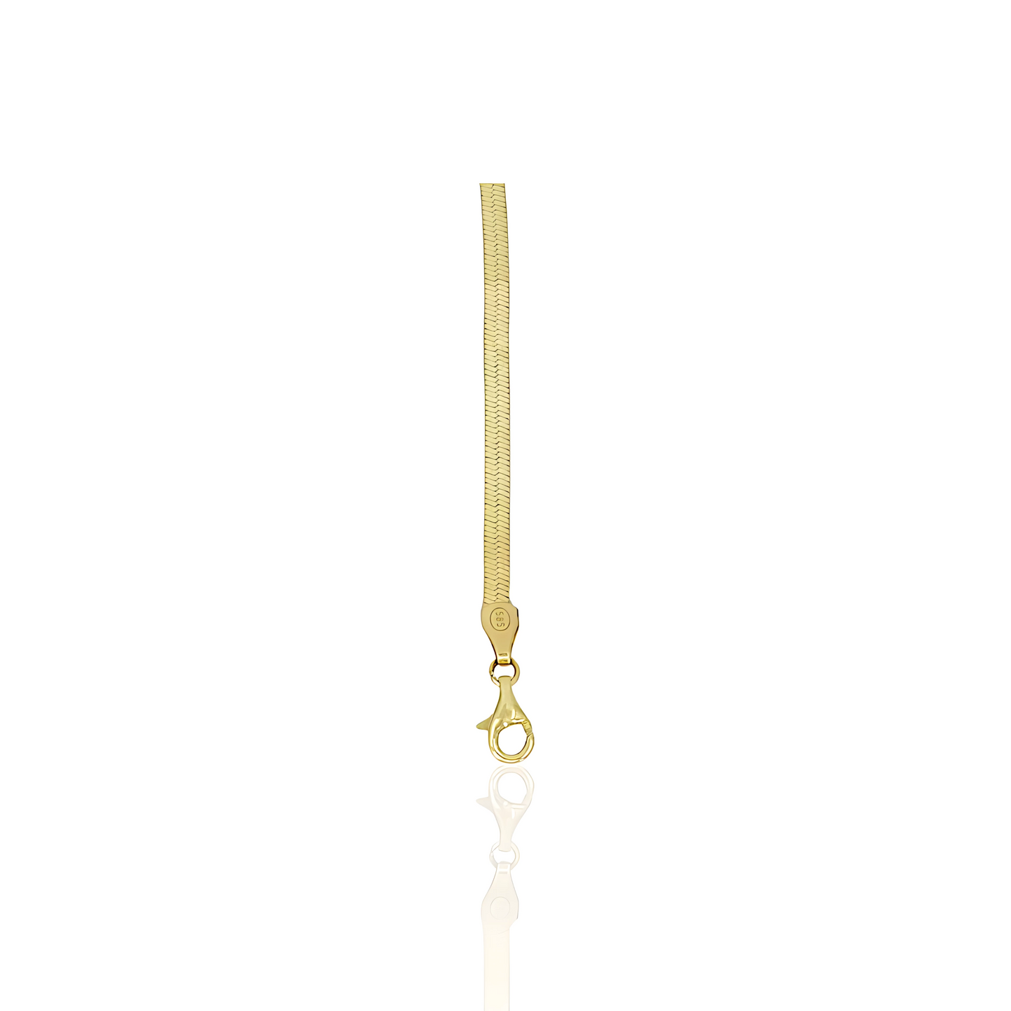 14K Gold Herringbone Bracelet