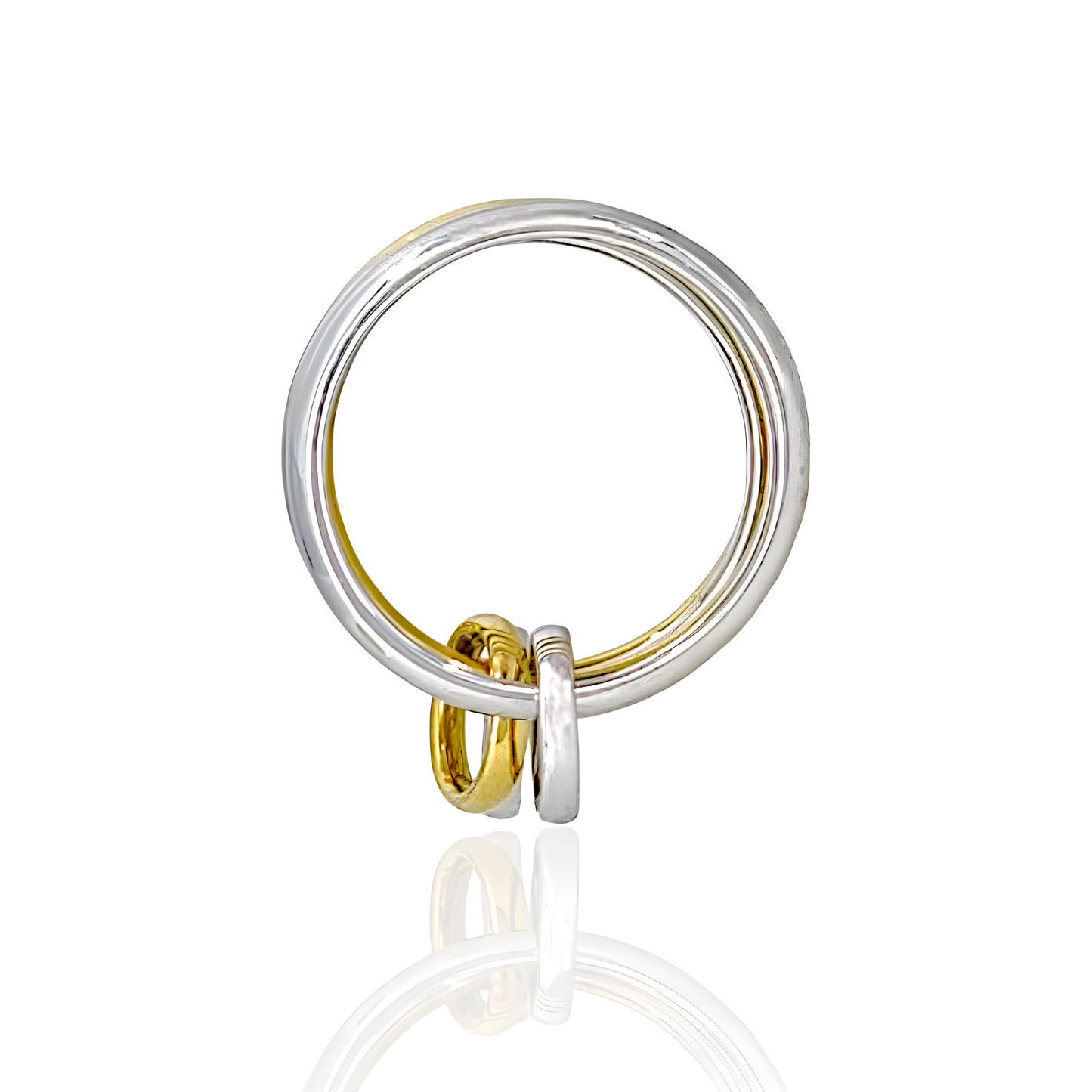 18K Mix Color Gold Quadruple Ring