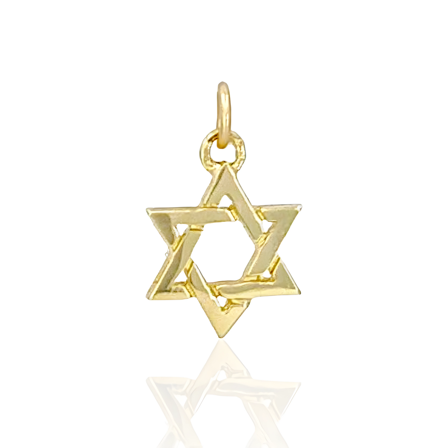 14K Gold David Star Pendant