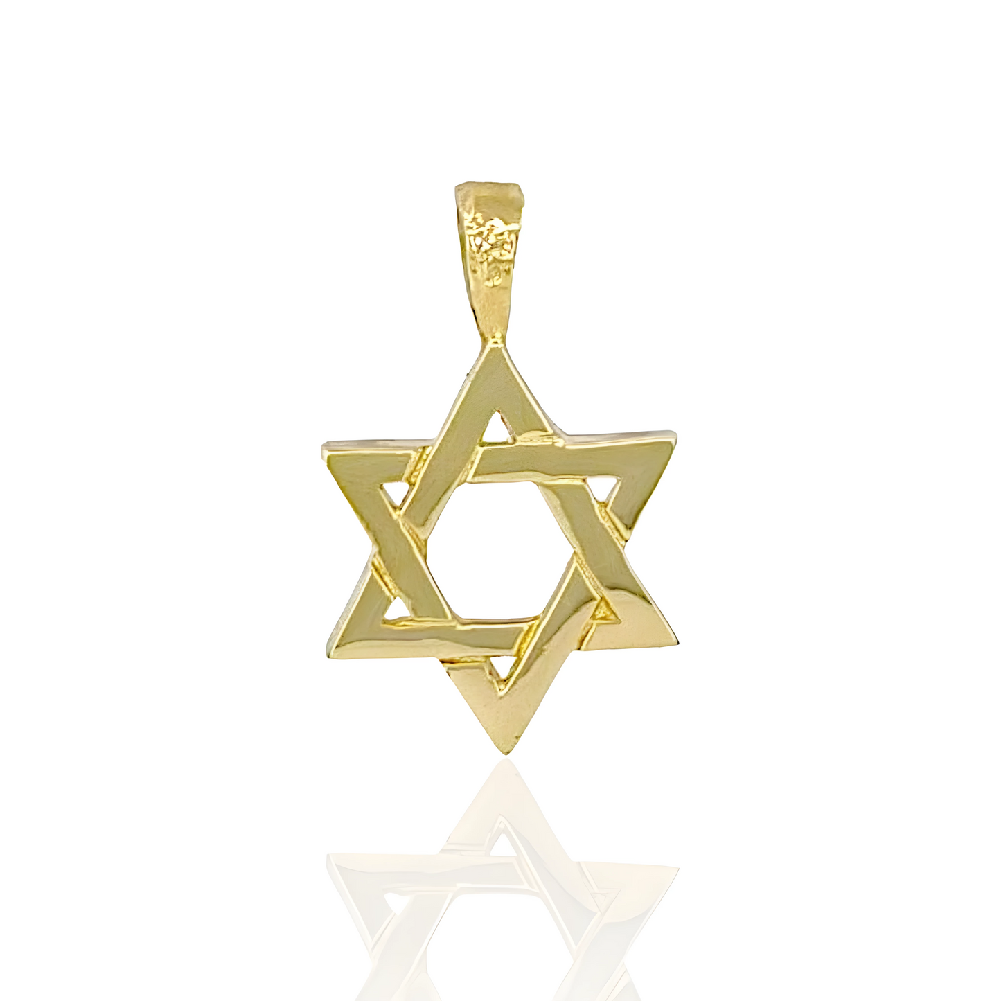 14K Gold David Star Pendant