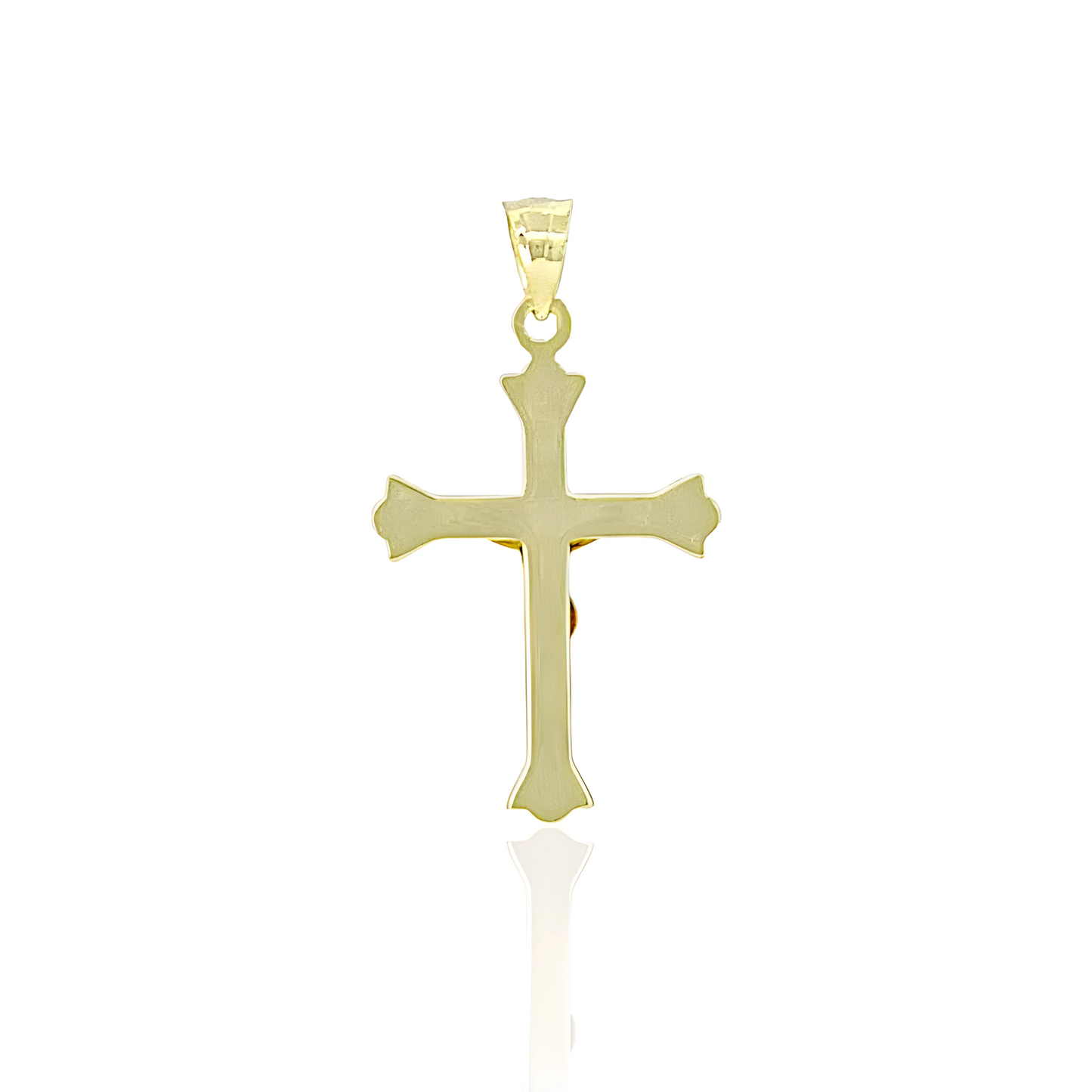 14K Gold Jesus Crucifix Cross Pendant