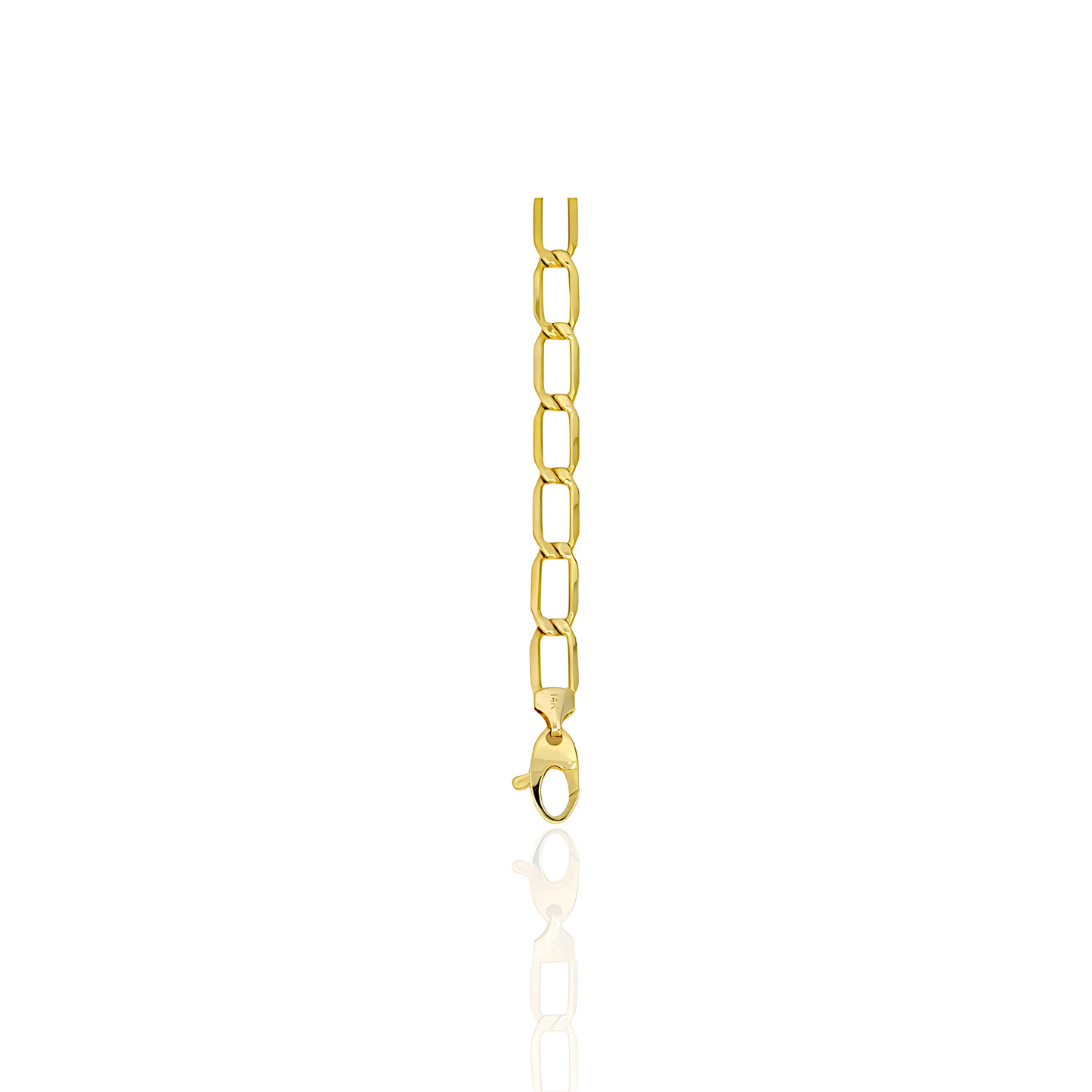 14K Gold Paper Clip Bracelet