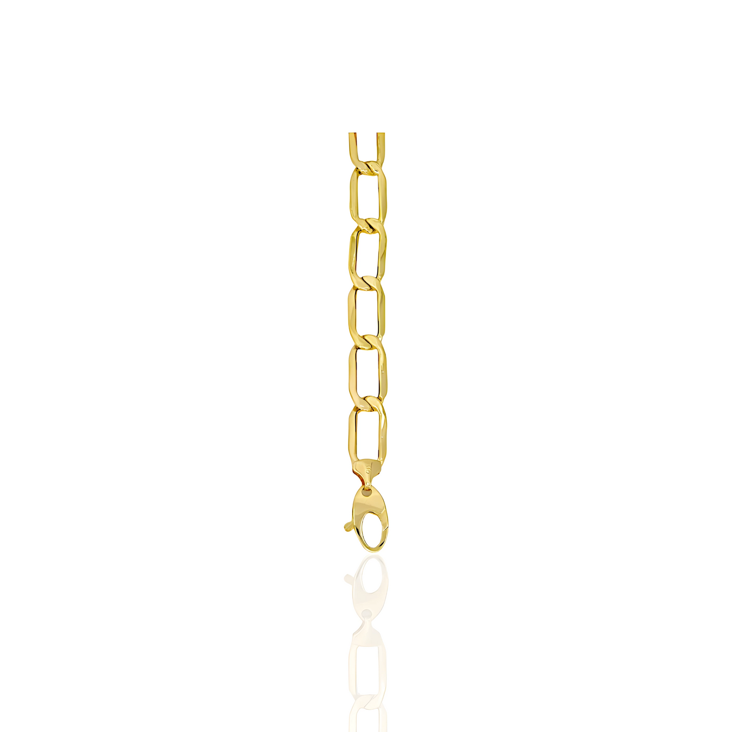 14K Gold Paper Clip Bracelet