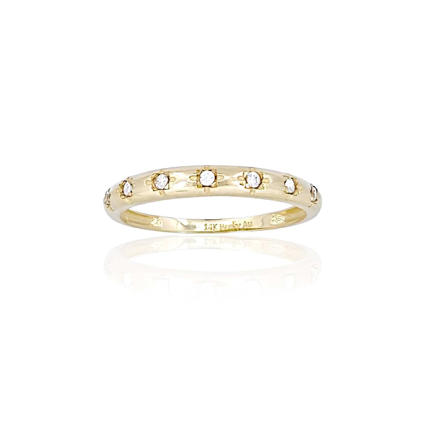14K Gold Ring with Stones