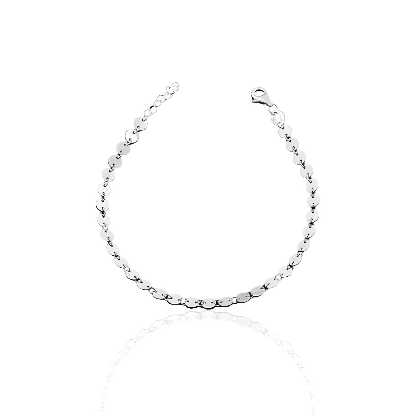 14k Solid Gold Flat Coin Bracelet