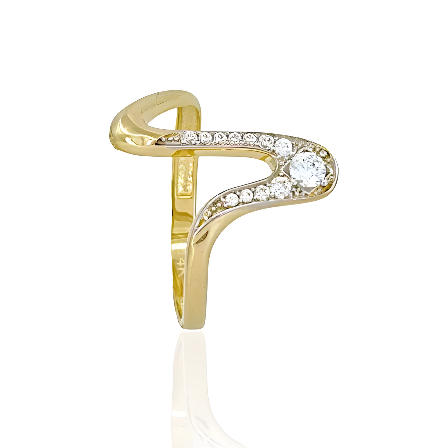 14K Gold Pulse Ring