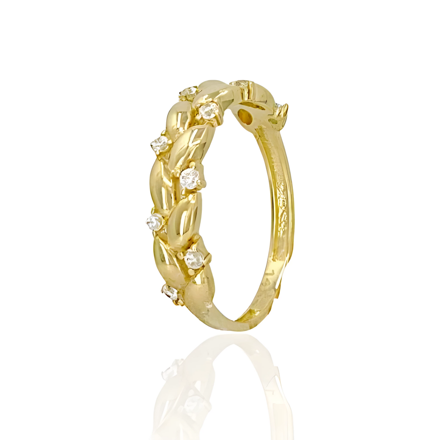 14K Gold Flower Ring